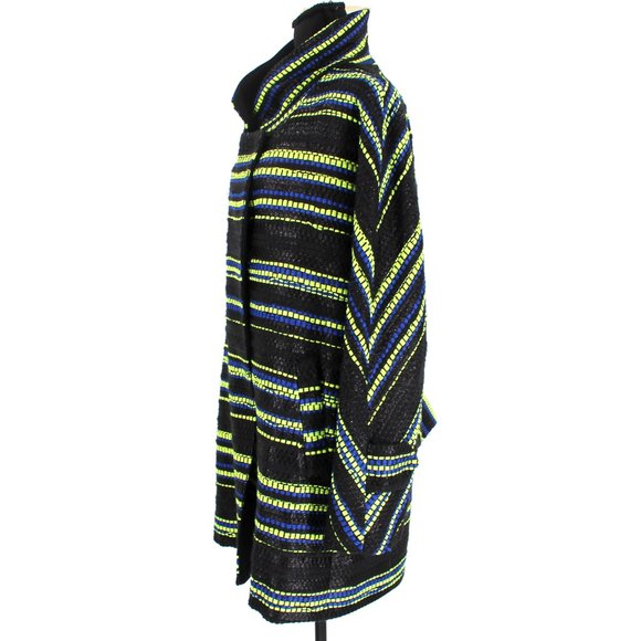 Milly Jackets & Coats Milly Couture Eldridge Stripe Coat Black